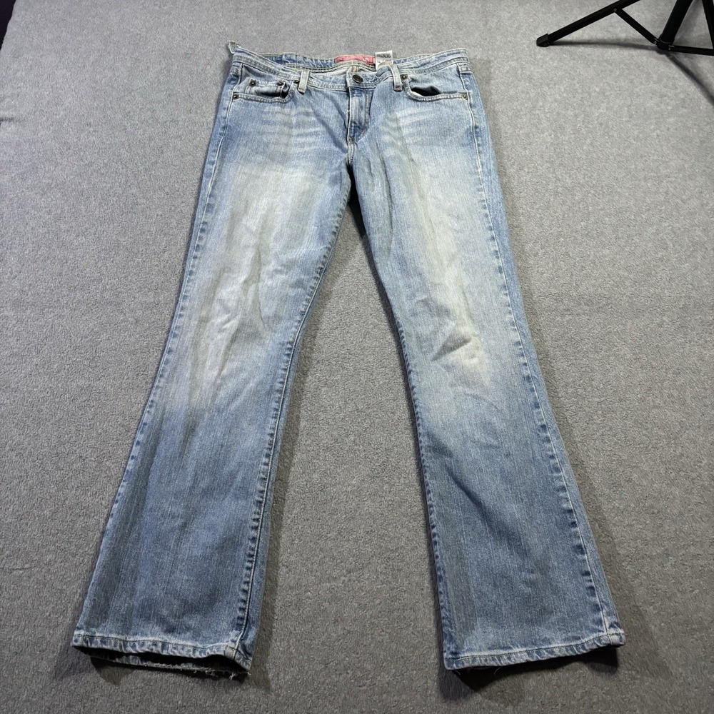 Vintage Levi's 518 Superlow Bootcut Jeans Women's 13M Medium Wash Blue Denim Y2K